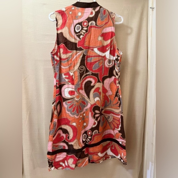 ⚫️ BOGO Promod Sleeveless Dress Bold Patterns lightweight summer size medium - Picture 7 of 7
